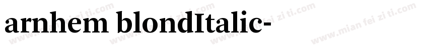 arnhem blondItalic字体转换
